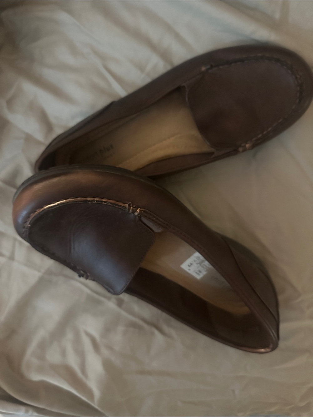 comfort plus by Predictions Dark Brown Leather Slip-On Loafers